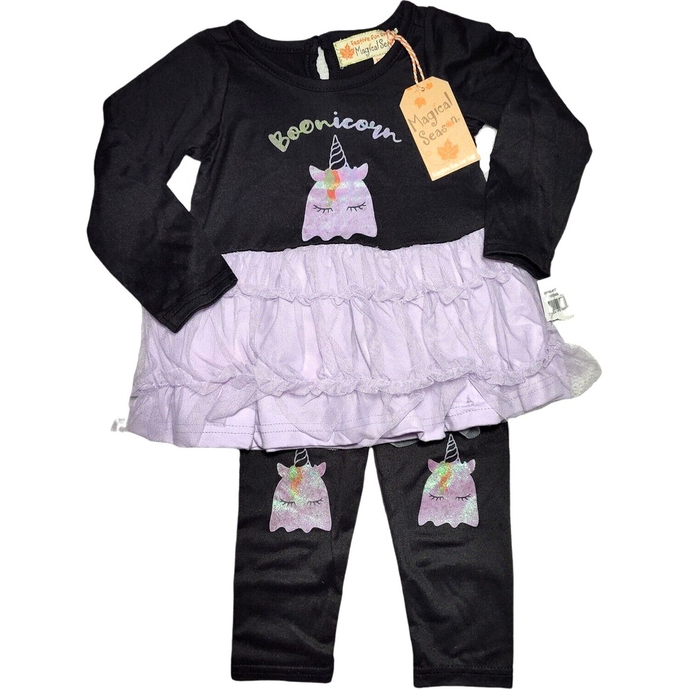 Magical Season Baby Girl 12 Mos‎ Boonicorn Halloween Tutu Dress Leggings Outfit